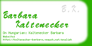 barbara kaltenecker business card